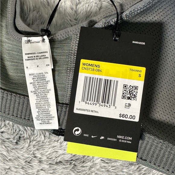 Nike Heather Gray Zip Sports Bra - Picture 9 of 9